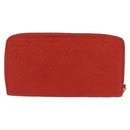 LOUIS VUITTON Monogram Empreinte Zippy Long Wallet Orange M60775 LV Auth 173020V-2