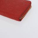 LOUIS VUITTON Monogram Empreinte Zippy Long Wallet Orange M60775 LV Auth 173020V-9