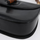 GUCCI Bamboo Hand Bag Leather Black Gold 000 1781 0633 Auth 173021-14