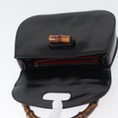 GUCCI Bamboo Hand Bag Leather Black Gold 000 1781 0633 Auth 173021-10