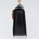 GUCCI Bamboo Hand Bag Leather Black Gold 000 1781 0633 Auth 173021-3