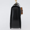 GUCCI Bamboo Hand Bag Leather Black Gold 000 1781 0633 Auth 173021-4
