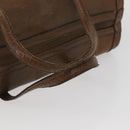 GUCCI Hand Bag Leather Brown Auth 173031-8