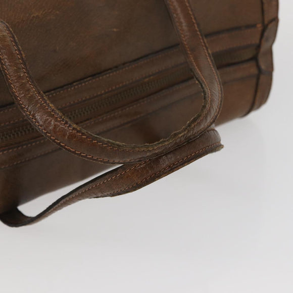 GUCCI Hand Bag Leather Brown Auth 173031