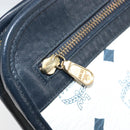 MCM Logogram Vicetos Clutch Tas PVC Leer Wit Goud Auth 173032A-10