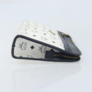 MCM Logogram Vicetos Clutch Tas PVC Leer Wit Goud Auth 173032A-3