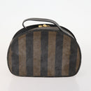 SAINT LAURENT Pecan Canvas Bag Leather nylon 3 Set Black Brown Auth 173049-10