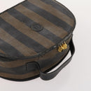 SAINT LAURENT Pecan Canvas Bag Leather nylon 3 Set Black Brown Auth 173049-12