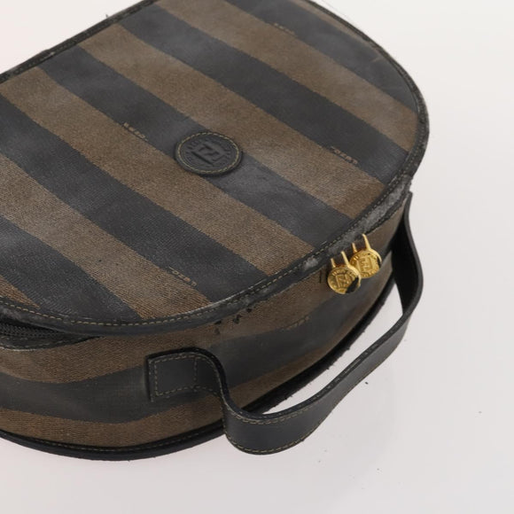 SAINT LAURENT Pecan Canvas Bag Leather nylon 3 Set Black Brown Auth 173049