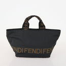 SAINT LAURENT Pecan Canvas Bag Leather nylon 3 Set Black Brown Auth 173049-2