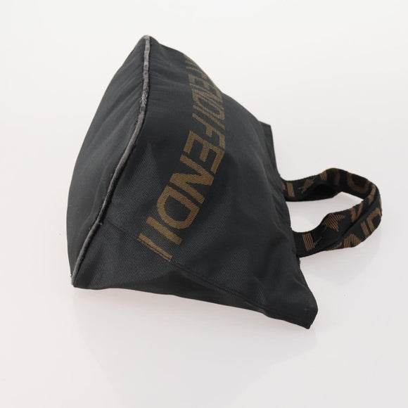 SAINT LAURENT Pecan Canvas Bag Leather nylon 3 Set Black Brown Auth 173049