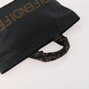 SAINT LAURENT Pecan Canvas Bag Leather nylon 3 Set Black Brown Auth 173049-5