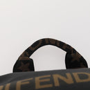 SAINT LAURENT Pecan Canvas Bag Leather nylon 3 Set Black Brown Auth 173049-6