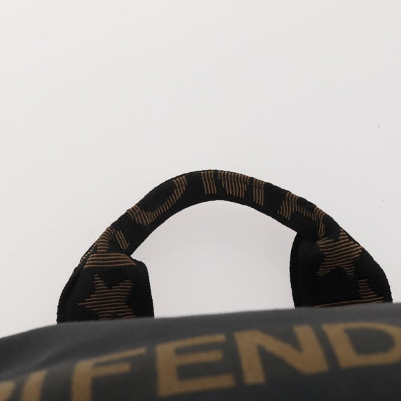 SAINT LAURENT Pecan Canvas Bag Leather nylon 3 Set Black Brown Auth 173049