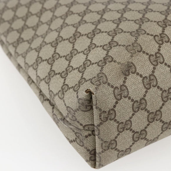 GUCCI GG Supreme Web Sherry Line Tote Bag PVC Beige 39 02 003 Auth 173103