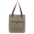 GUCCI GG Supreme Web Sherry Line Tote Bag PVC Beige 39 02 003 Auth 173103-2
