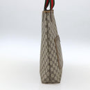 GUCCI GG Supreme Web Sherry Line Tote Bag PVC Beige 39 02 003 Auth 173103-4