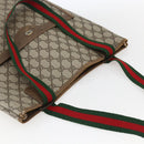 GUCCI GG Supreme Web Sherry Line Tote Bag PVC Beige 39 02 003 Auth 173103-6
