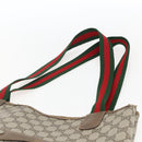 GUCCI GG Supreme Web Sherry Line Tote Bag PVC Beige 39 02 003 Auth 173103-7