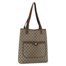 GUCCI GG Supreme Web Sherry Line Tote Bag PVC Beige 39 02 003 Auth 173109-1