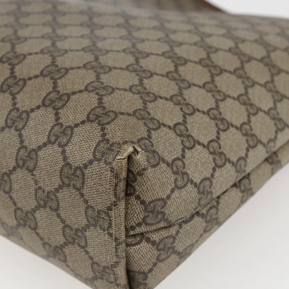 GUCCI GG Supreme Web Sherry Line Tote Bag PVC Beige 39 02 003 Auth 173109