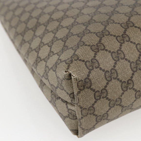GUCCI GG Supreme Web Sherry Line Tote Bag PVC Beige 39 02 003 Auth 173109