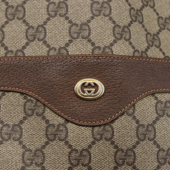 GUCCI GG Supreme Web Sherry Line Tote Bag PVC Beige 39 02 003 Auth 173109