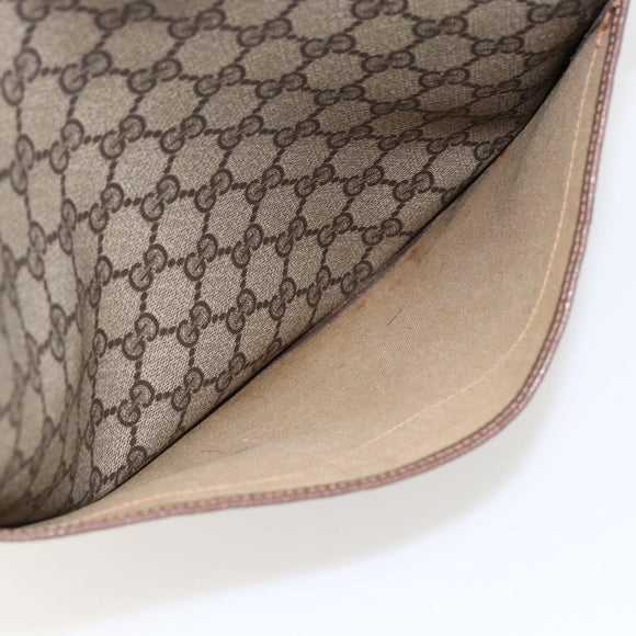 GUCCI GG Supreme Web Sherry Line Tote Bag PVC Beige 39 02 003 Auth 173109