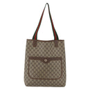 GUCCI GG Supreme Web Sherry Line Tote Bag PVC Beige 39 02 003 Auth 173109-2
