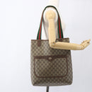 GUCCI GG Supreme Web Sherry Line Tote Bag PVC Beige 39 02 003 Auth 173109-21