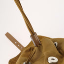 PRADA Backpack Nylon Beige Silver Auth 173115-22