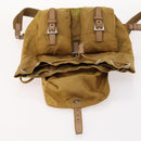 PRADA Backpack Nylon Beige Silver Auth 173115-9