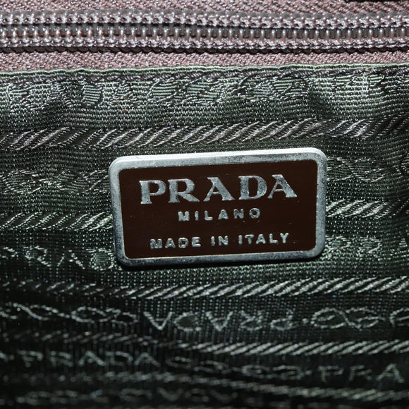 PRADA Backpack Nylon Beige Silver Auth 173115