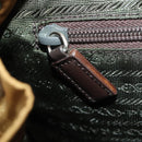 PRADA Backpack Nylon Beige Silver Auth 173115-26