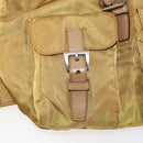 PRADA Backpack Nylon Beige Silver Auth 173115-28