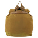 PRADA Backpack Nylon Beige Silver Auth 173115-2