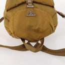 PRADA Backpack Nylon Beige Silver Auth 173115-6