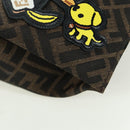 FENDI Zucca Canvas Taroout Hand Bag Brown Black Auth 173118SM-11