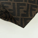 FENDI Zucca Canvas Taroout Hand Bag Brown Black Auth 173118SM-13