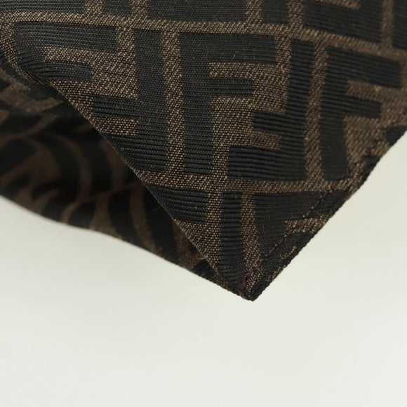 FENDI Zucca Canvas Taroout Hand Bag Brown Black Auth 173118SM