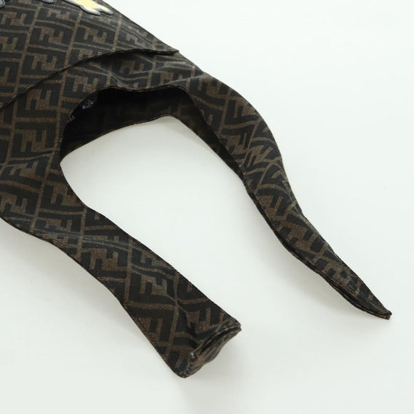 FENDI Zucca Canvas Taroout Hand Bag Brown Black Auth 173118SM