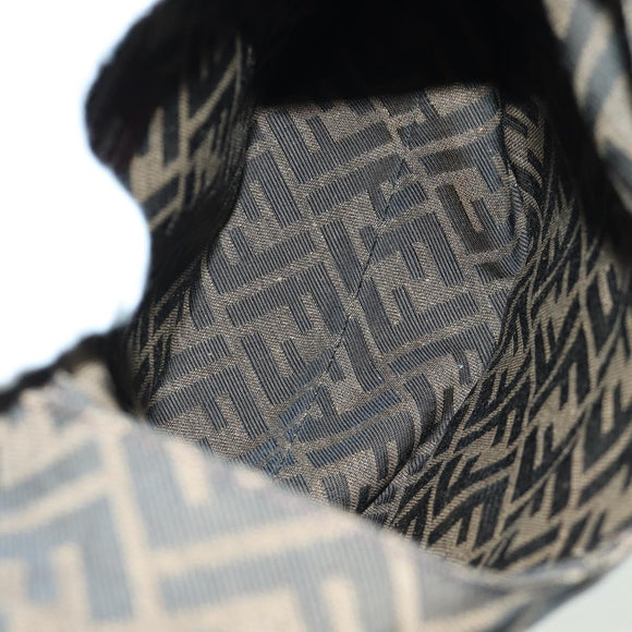 FENDI Zucca Canvas Taroout Hand Bag Brown Black Auth 173118SM