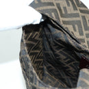 FENDI Zucca Canvas Taroout Hand Bag Brown Black Auth 173118SM-22