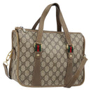 GUCCI GG Supreme Web Sherry Line Bag PVC 2way Beige Gold 41 02 039 Auth 173119-1