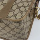 GUCCI GG Supreme Web Sherry Line Bag PVC 2way Beige Gold 41 02 039 Auth 173119-12
