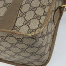 GUCCI GG Supreme Web Sherry Line Bag PVC 2way Beige Gold 41 02 039 Auth 173119-14