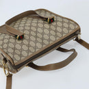 GUCCI GG Supreme Web Sherry Line Bag PVC 2way Beige Gold 41 02 039 Auth 173119-6