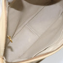 CHANEL Chain Matelasse Shoulder Bag Leather Beige Gold CC Auth 173120A-9