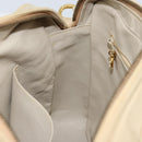 CHANEL Chain Matelasse Shoulder Bag Leather Beige Gold CC Auth 173120A-22