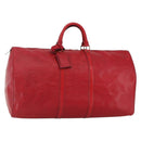 LOUIS VUITTON Epi Keepall 55 Boston Bag Red M42957 LV Auth 173121-1
